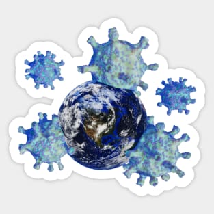 Coronavirus takes earth Sticker